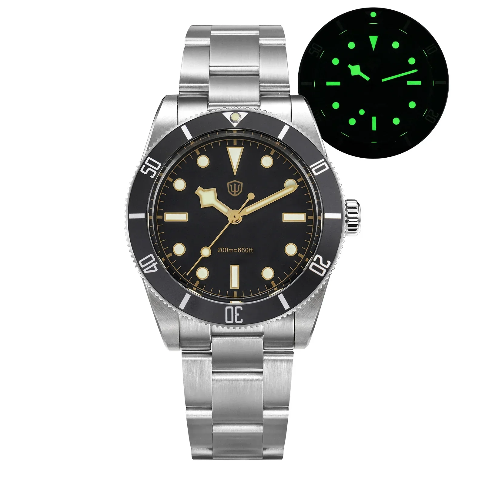 Watchdives 37mm BB54 Watch Sapphire Crystal 20ATM C3 BGW9