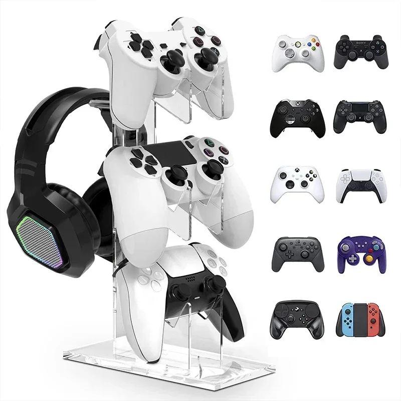 Supporto Per Controller Universale A 3 Strati Supporto Per Cuffie Accessorio Di Gioco Per Ps5 Ps4 Ps3 Ps2 Switch Pro Xbox Storage Rack Shelf Stand
