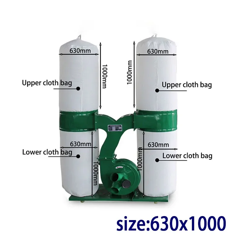470mm 630mm Vacuum Cleaner Blower Dust Suction Bag Industrial Woodworking Dust Collection Filter Powder Dustproof Cloth Bag