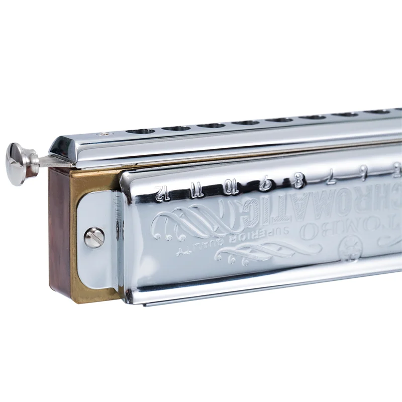 Tombo Uni Chromatic Harmonica No. 1248S 12 Hole Harp 48 Reeds