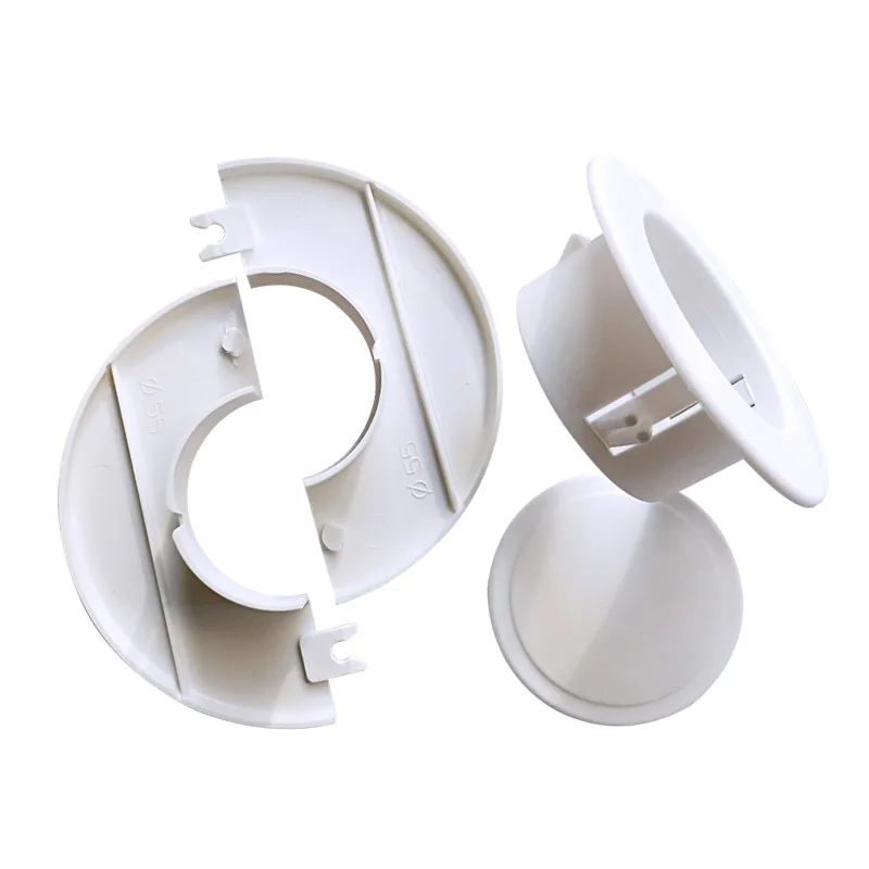 Air-conditioning hole decorative cover White Plastic wall Wire hole cover grommet flange Louvre vent Furniture Hardware