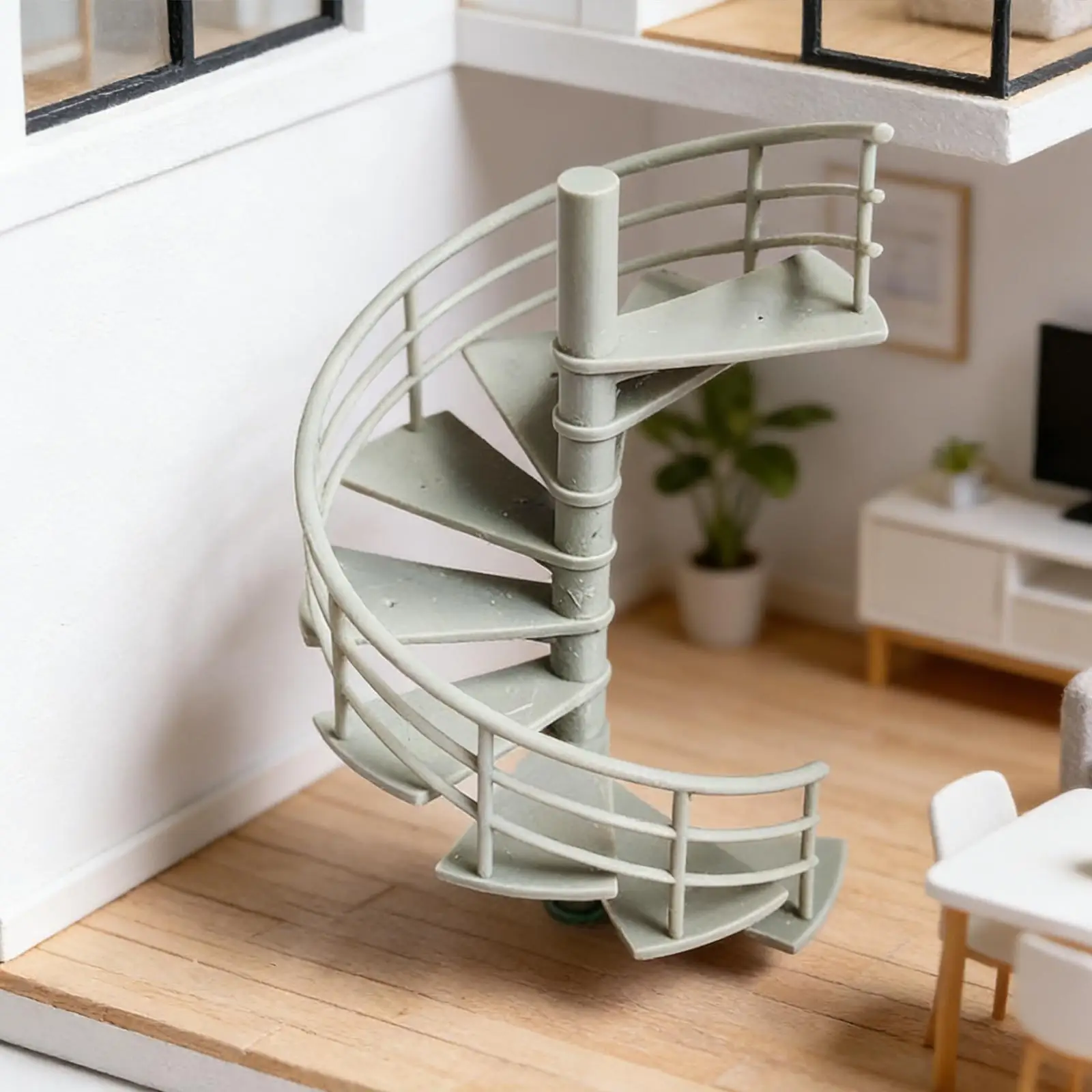 1/64 계단 모델 디스플레이 스탠드 다락방 사다리 미니어처 계단 (마이크로 풍경 홈 데코용)