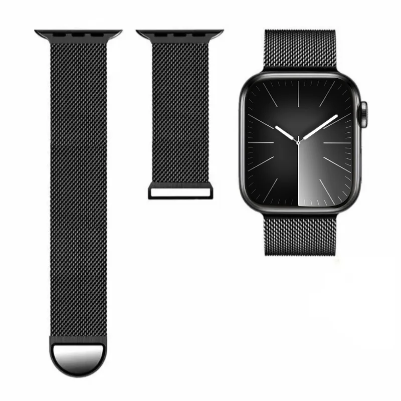 Milanese pasek do Apple watch 9 8 7 41mm 45mm Ultra/2 49mm damski metalowy oddychający pasek do zegarka iWatch 6543SE 44mm 40mm 42mm