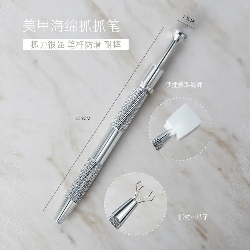 

50/20PCS White Soft Sponge 1cm Mini Tofu Block Nail art Nail Art Stamper Tools Nail Decorati Design 1pcs 4 Paw Nail Sponge Grips