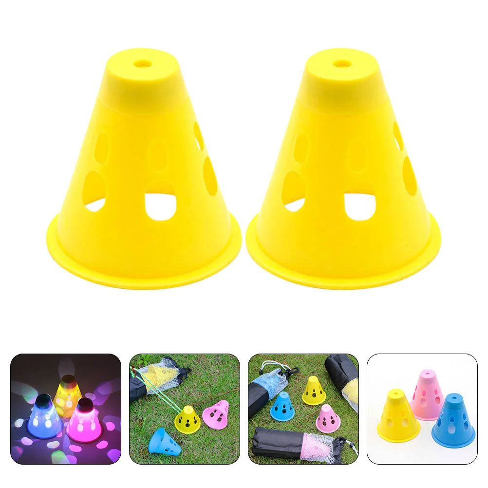 

2 Pcs Tent Peg Warning Cap Nail Cover Lamp Camping Caps Supplies Outdoor Lanterns Tools Anti Fall Covers