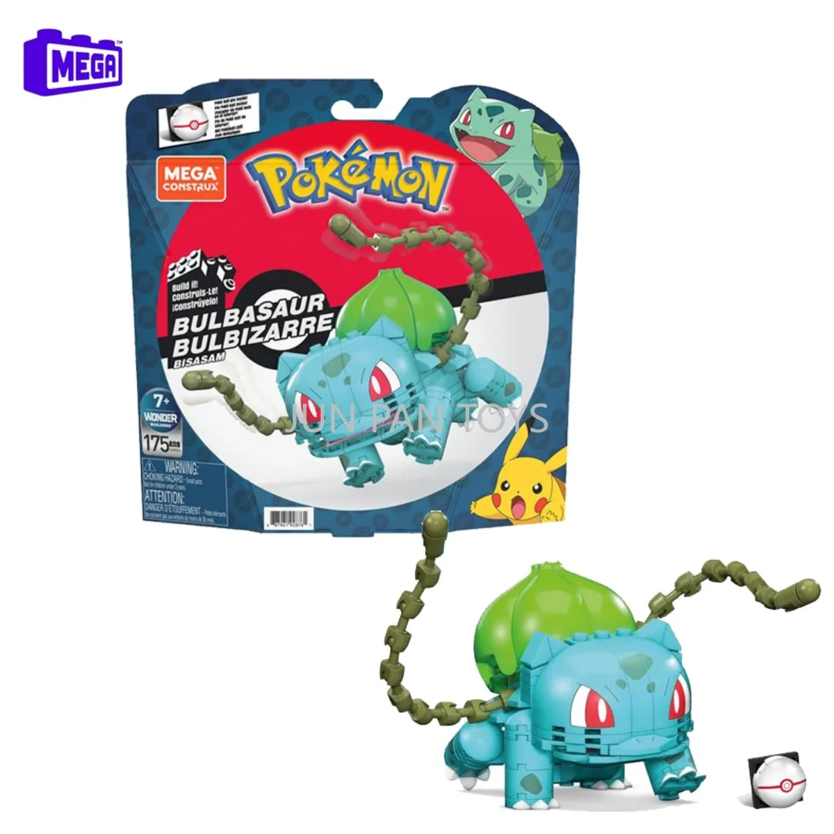 Mega Construx Pose It Series Show Bulbasaur Creative Image Toy Movable Joints Model Cute Action Figure Boy Kids Christmas Gift
