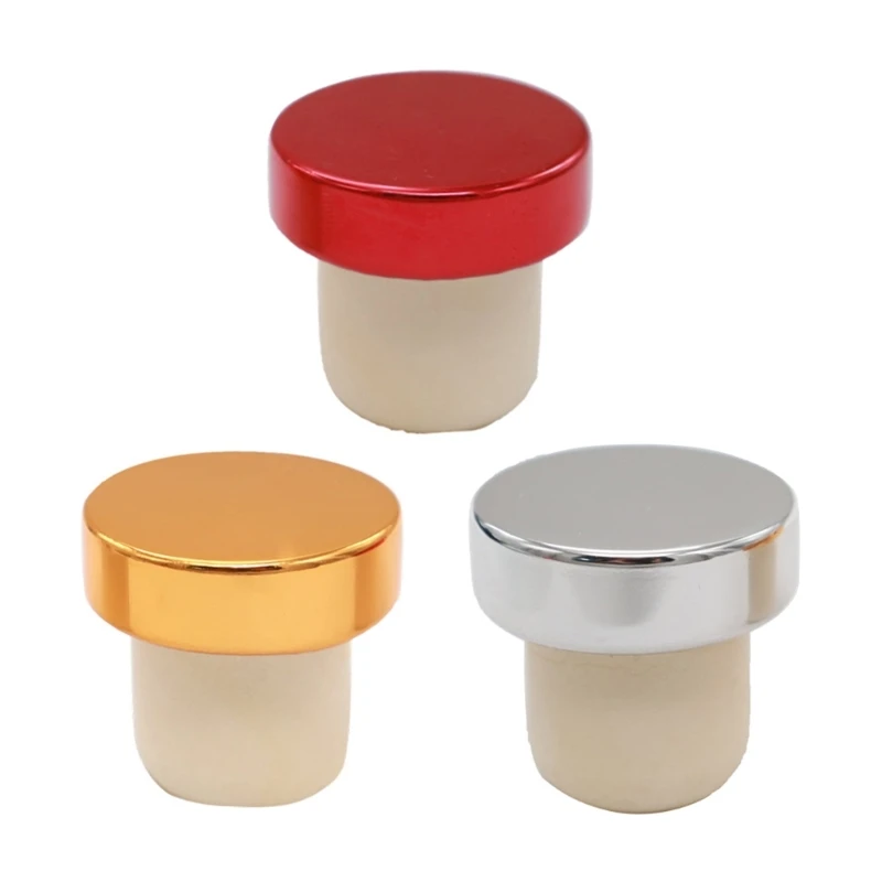 Bottle Stoppers Sealing Stopper Plug Cap Caps Cork Beer Decorative Rubber T Corks Shaped Metal Champagne Reusable