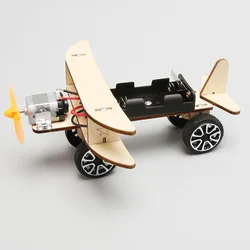 DIY Wooden Biplane Kit - Science Experiment Educational Toy (Self - assemble)