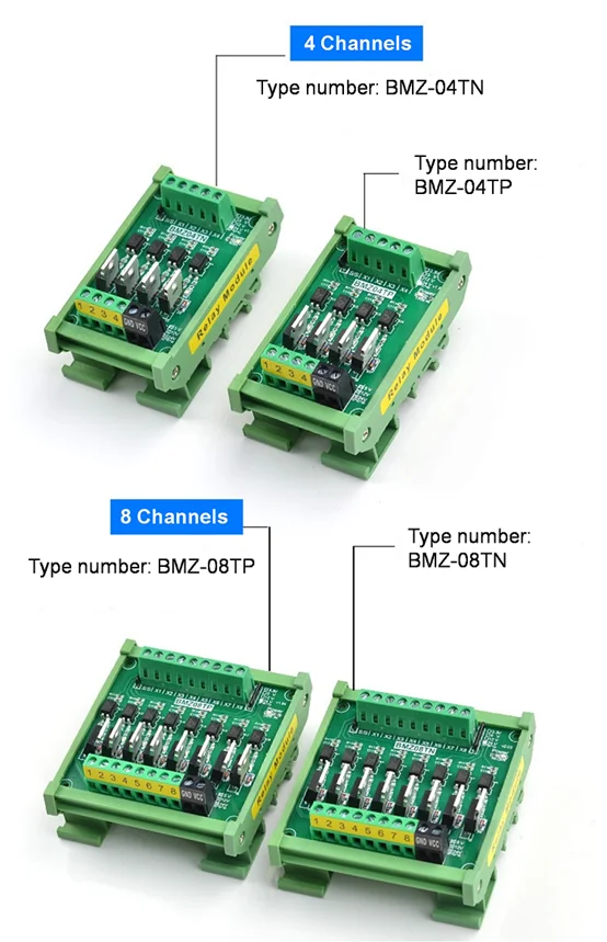 4-32 Channels IO Card PLC Signal Amplifier Board PNP NPN Output Optocoupler Isol