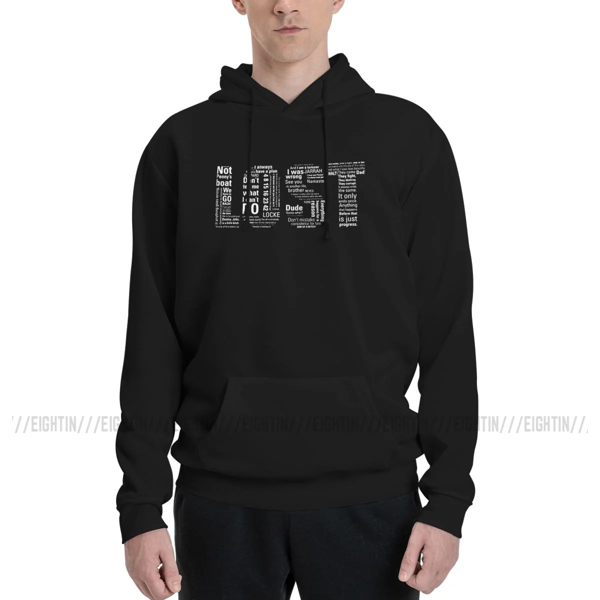 

Men Hooded Sweatshirts LOST Quotes Drama Tv Show Sci-Fi 100% Cotton Gray Couple Thin Fleece Sweatshirt Leisure Hoodies Pullovers