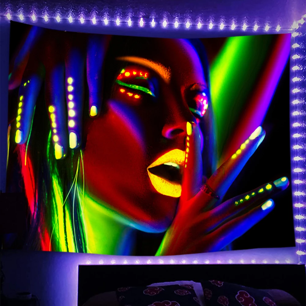 TPMDFC YGTRLTP2 Tapisserie Musicale à La Lumière Noire Avec Note De