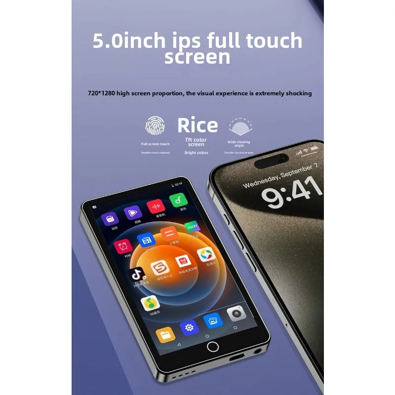 Mahdi MP4 Player With Camera Bluetooth Wifi Android 16gb Touch Screen Hifi Music MP3 Player TF Card Recorder Video Speaker