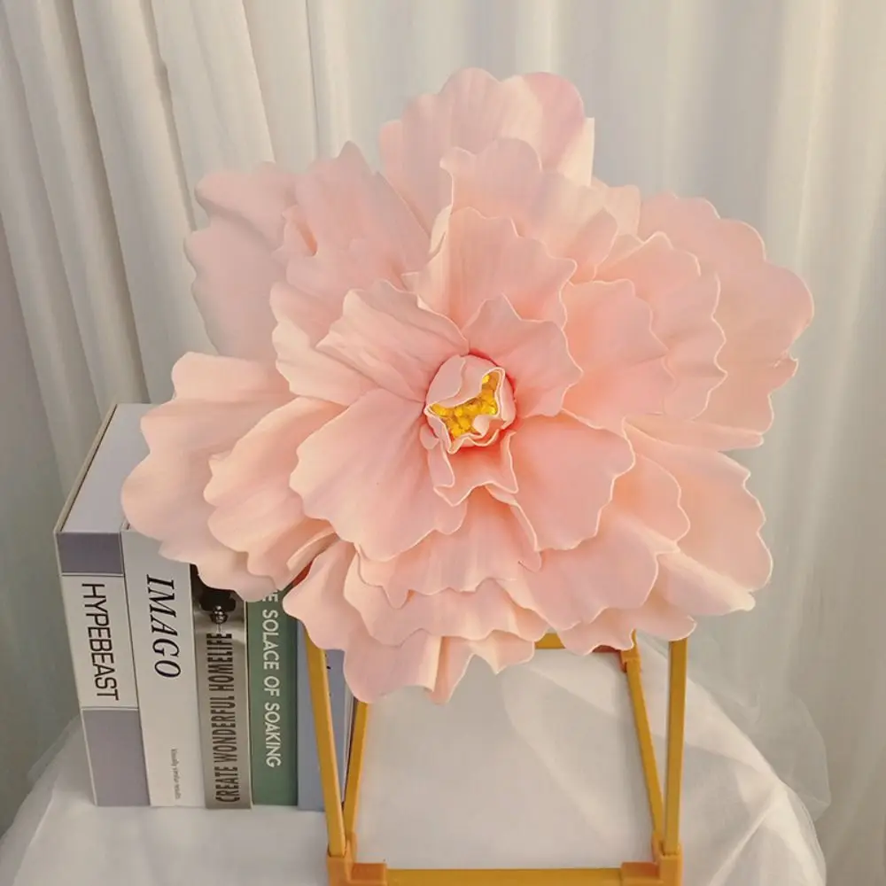 New 50CM PE Foam Rose Flower Photo Props Giant Peony False Flower Stage Party Supply Wedding Decoration Simulation Rose Flowers