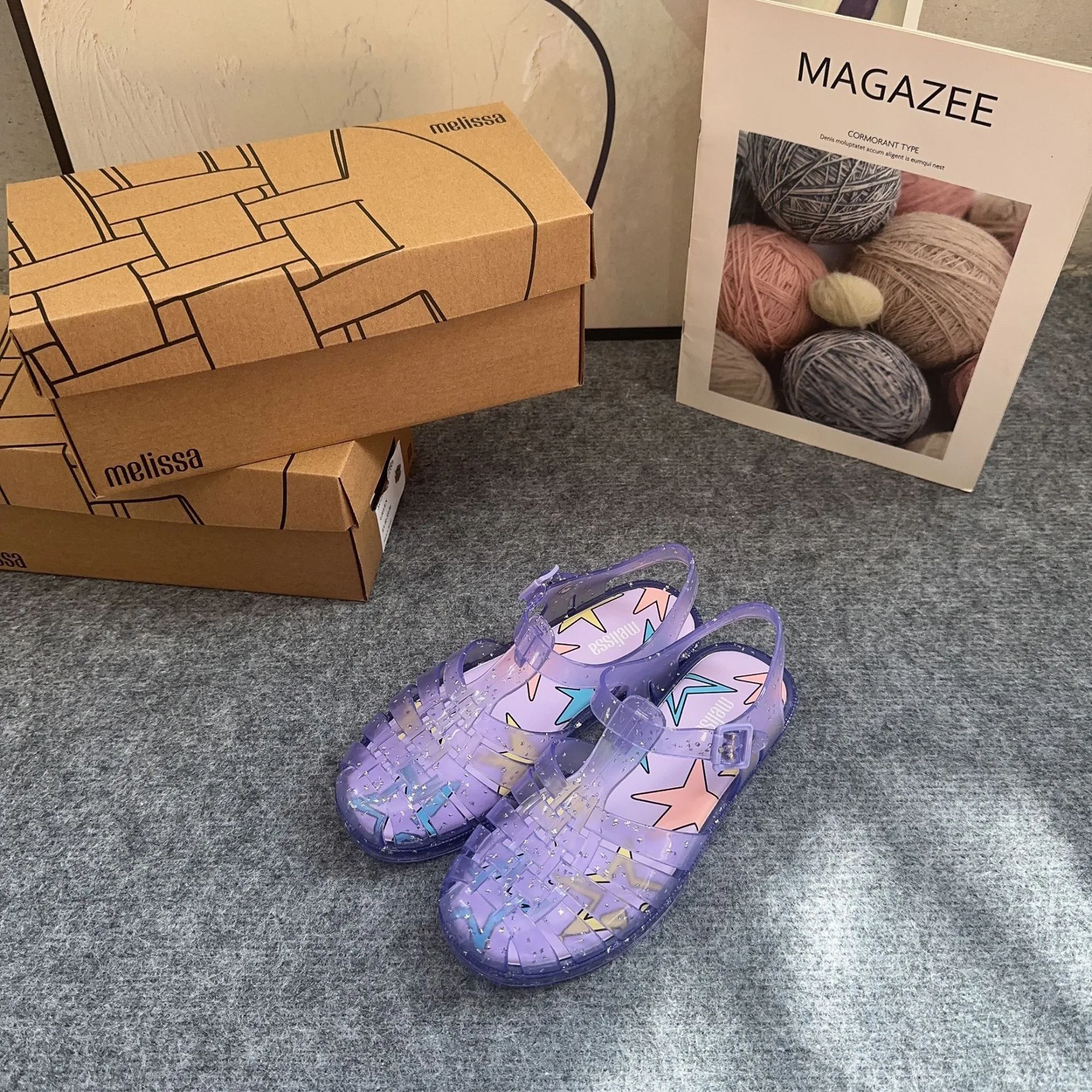 Mini Melissa Women Retro Roma Sandals Ins Fashion Korean Female