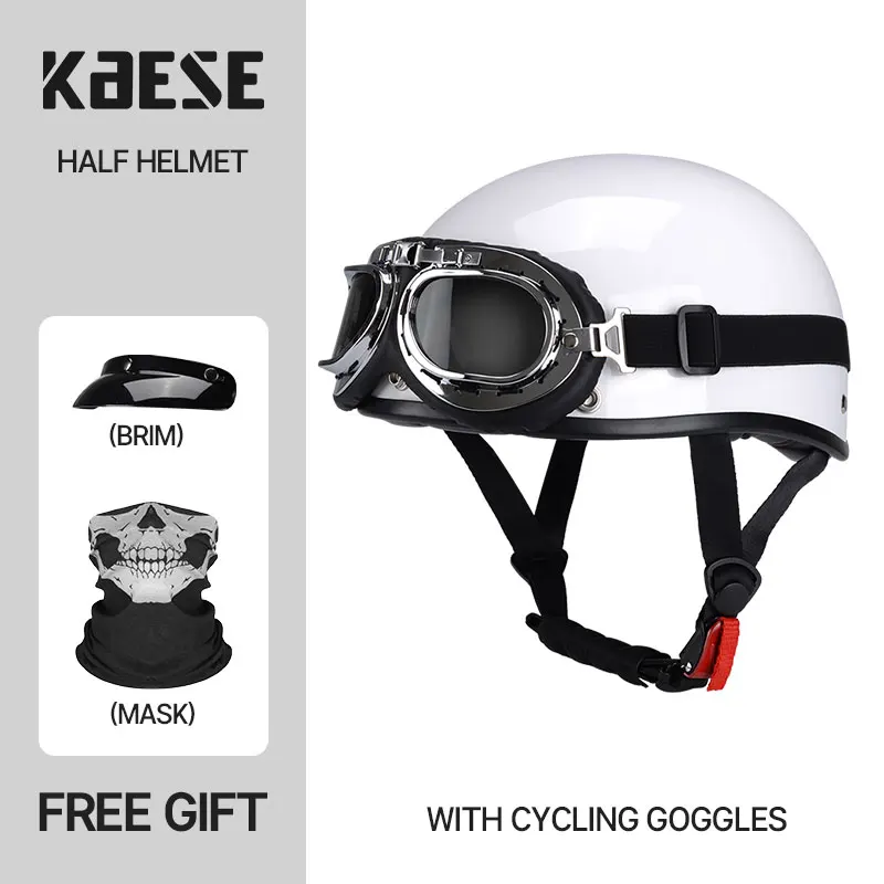 

Retro Motorcycle Helmets Vintage Locomotive Motorbike Safety Cap For Adults Moto Half-face Scooter Helmet