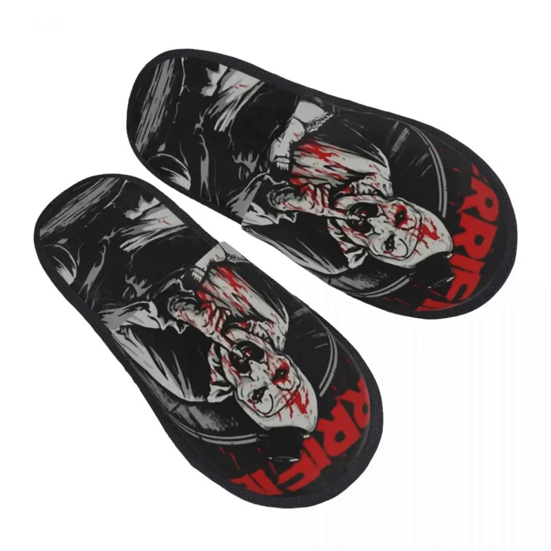 

Custom Terrifiers Movie Horror Art Slasher Halloween Soft Memory Foam House Slippers Women Comfy Warm Anti-Skid Slipper