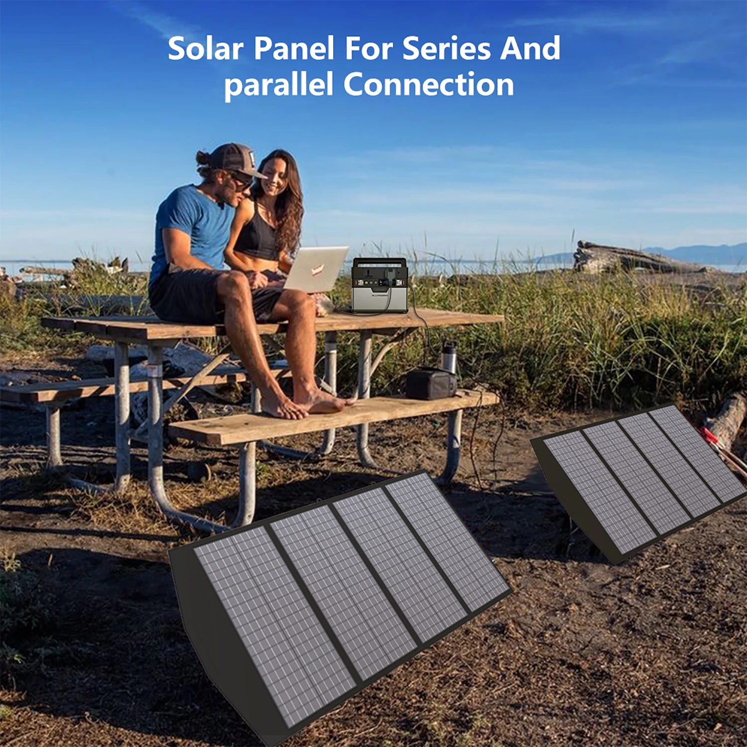 ALLPOWERS-cargador Solar plegable de EE. UU., panel Solar portátil para estación de energía, barco, techo, jardín, Camping, 60, 100, 120, 200W