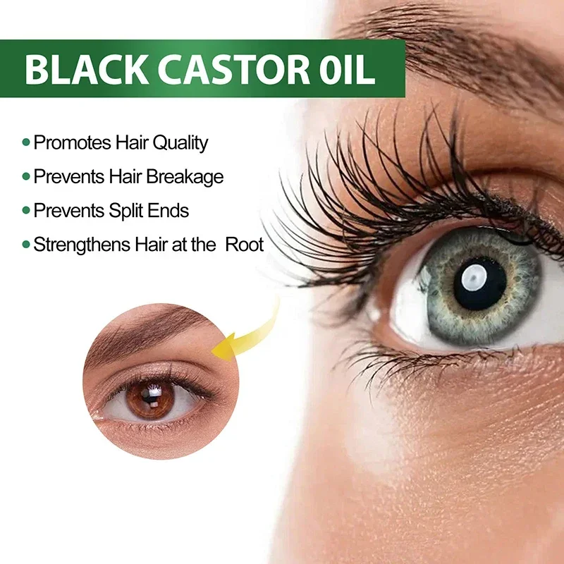 Olio di ricino nero organico per la crescita dei capelli del cuoio capelluto Denso Rafforzamento dei capelli Prevenzione della caduta dei capelli Riparazione Liquido nutriente - immagine 3