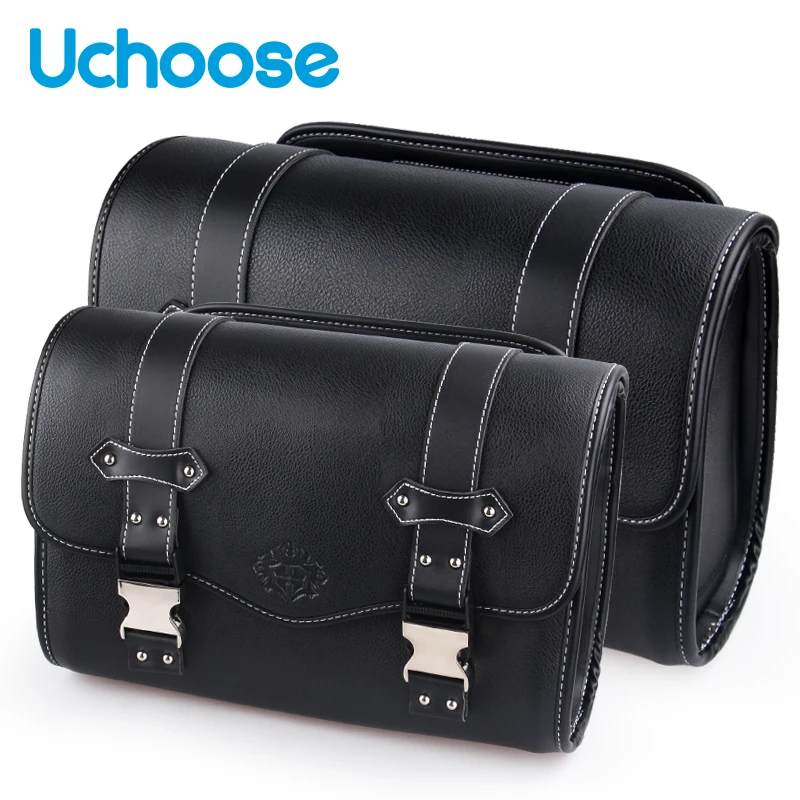 Motorcycle Saddlebag Side Bag Retro PU Motorcycle Tool Bag For Honda