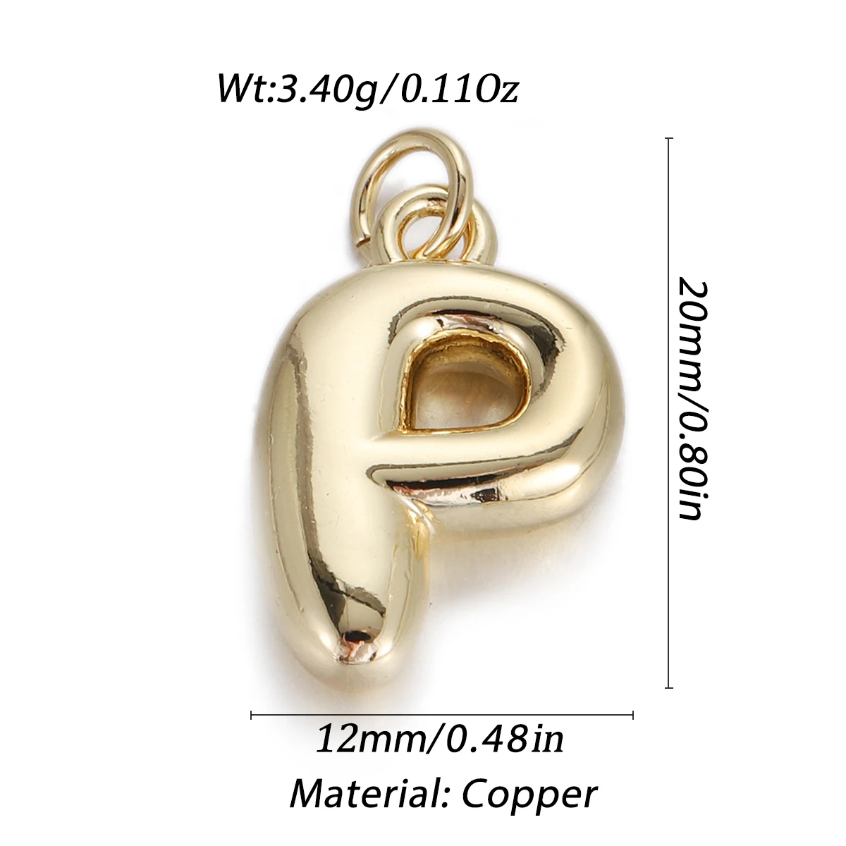 Gold Alphabet Charms: Stylish 26-Letter Pendant Set for Custom Jewelry Crafting