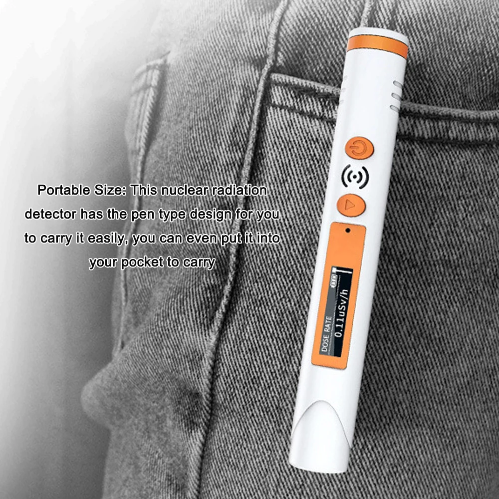 Pen Type Nuclear Radiation Detector X-ray Y-Ray &beta;-Ray Beta Gamma Monitoring Dose Rate Sound Light Alarm Geiger Counter Dosimeter