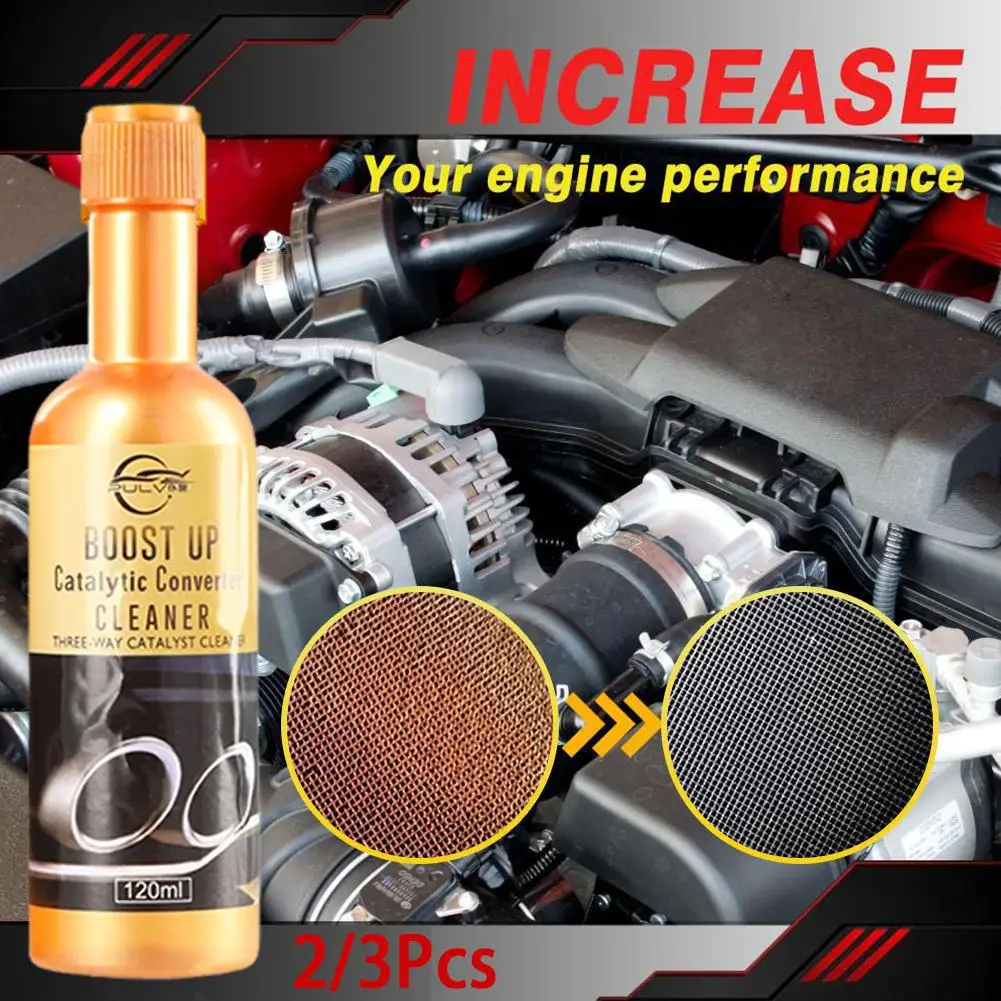 Catalytic Converter Cleaner 120ML Car Engine Catalytic Converter Cleaners Automobile Engine CSV Clean Accelerators Catalysts Easy Cleaner 2/3pcs