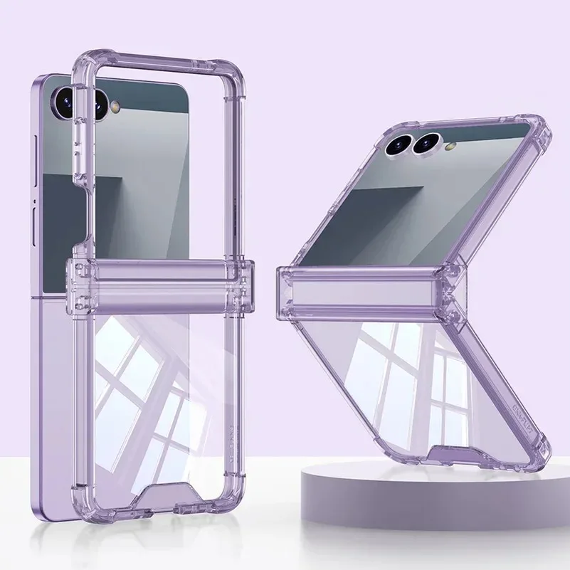 Luxury Ring Holder Airbag Hinge Protection Phone Case - Candy Clear Cover