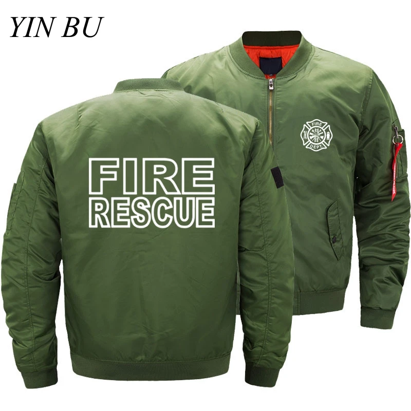 Men's Fire Rescue Firefighter Fireman Windbreakers Bomber Jacket Men's Fire Rescue Firefighter Fireman Windbreakers Bomber Jacket