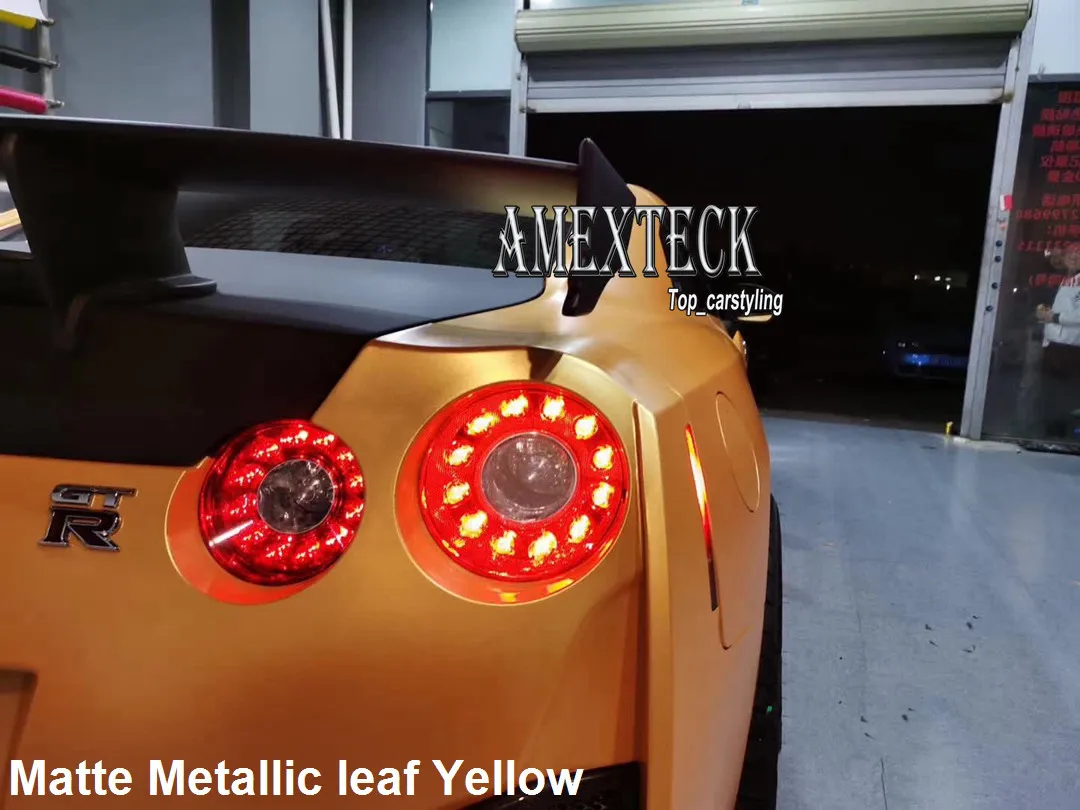 Yellow Matte Metallic Vinyl Car Wrap Film