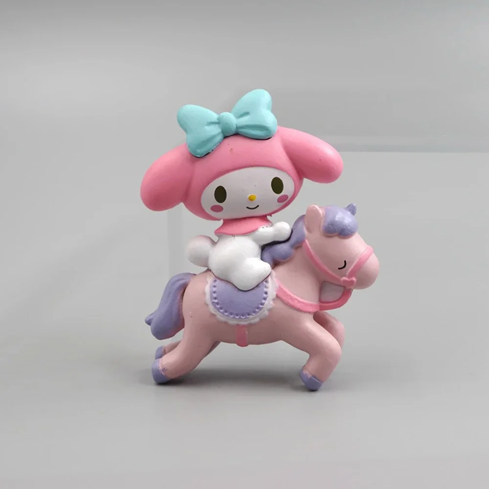 Фото Kawaii Sanrio аниме 5 см фигурка Мелодия коричная кукла торт декоративное украшение DIY Искусственные патчи Модель Рождественская игрушка подарок №2