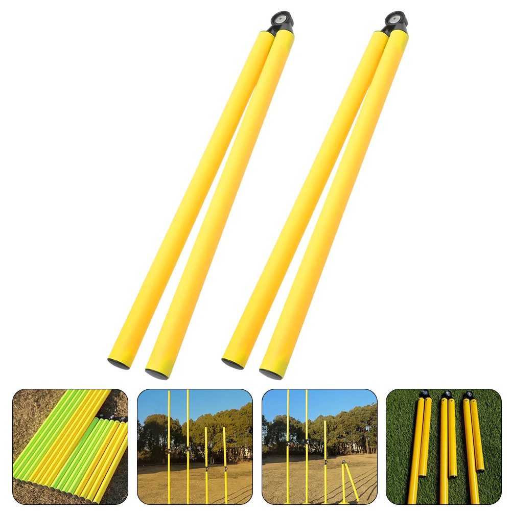 

2 Pcs Football Training Rod Soccer Poles Folding Agility for Various Equipment Abs Hurdling