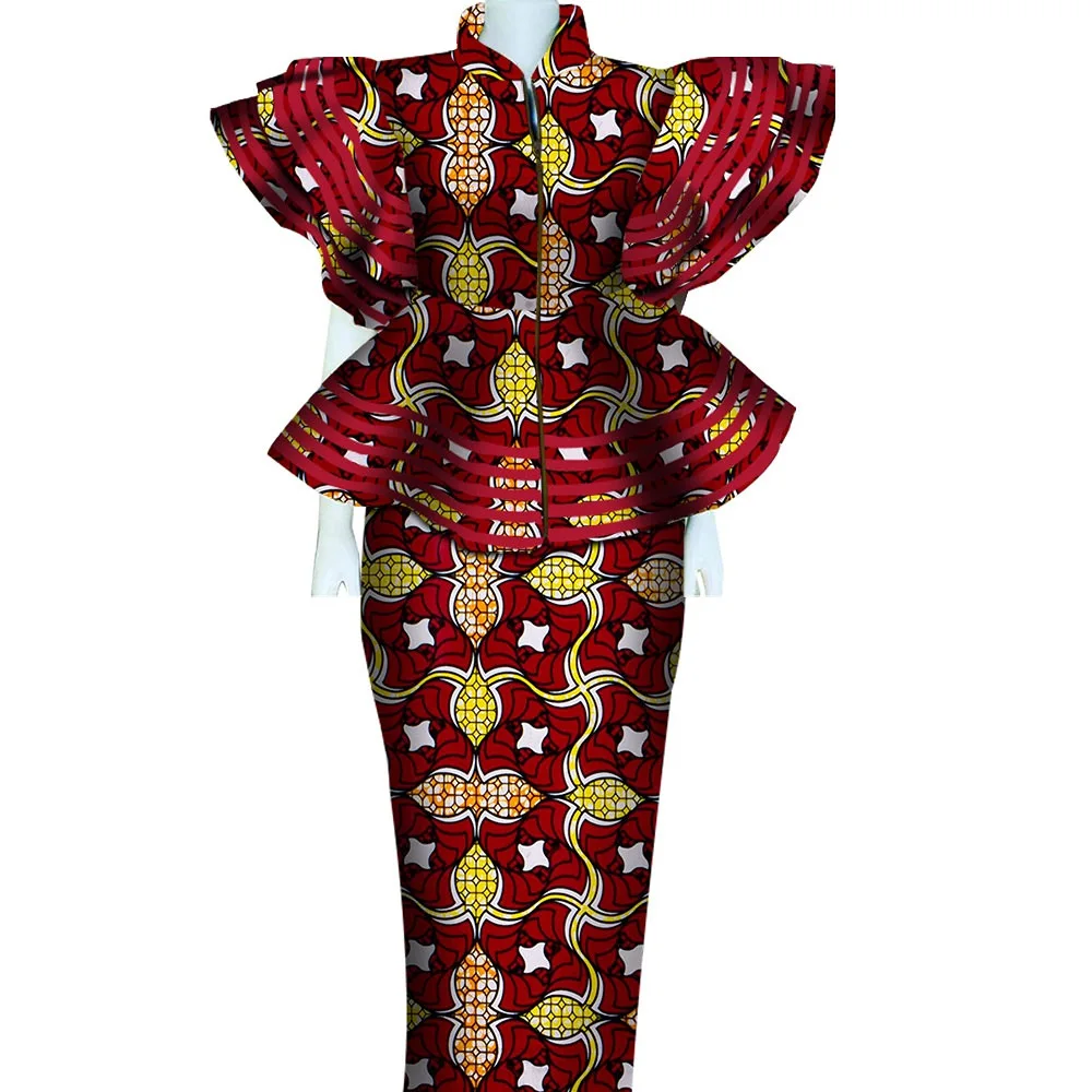 African Dashiki Bazin Riche Long Dress for Women – Slim Tassel Print Matching Couple Party Outfit