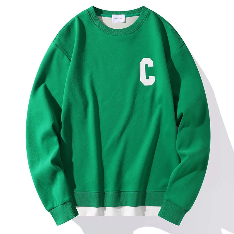 

Sports Sweatshirts Men Round Neck Casual Tops Printing Letter Spring Autumn Trend Brand Fried Street Outer Wear Men's Clothes