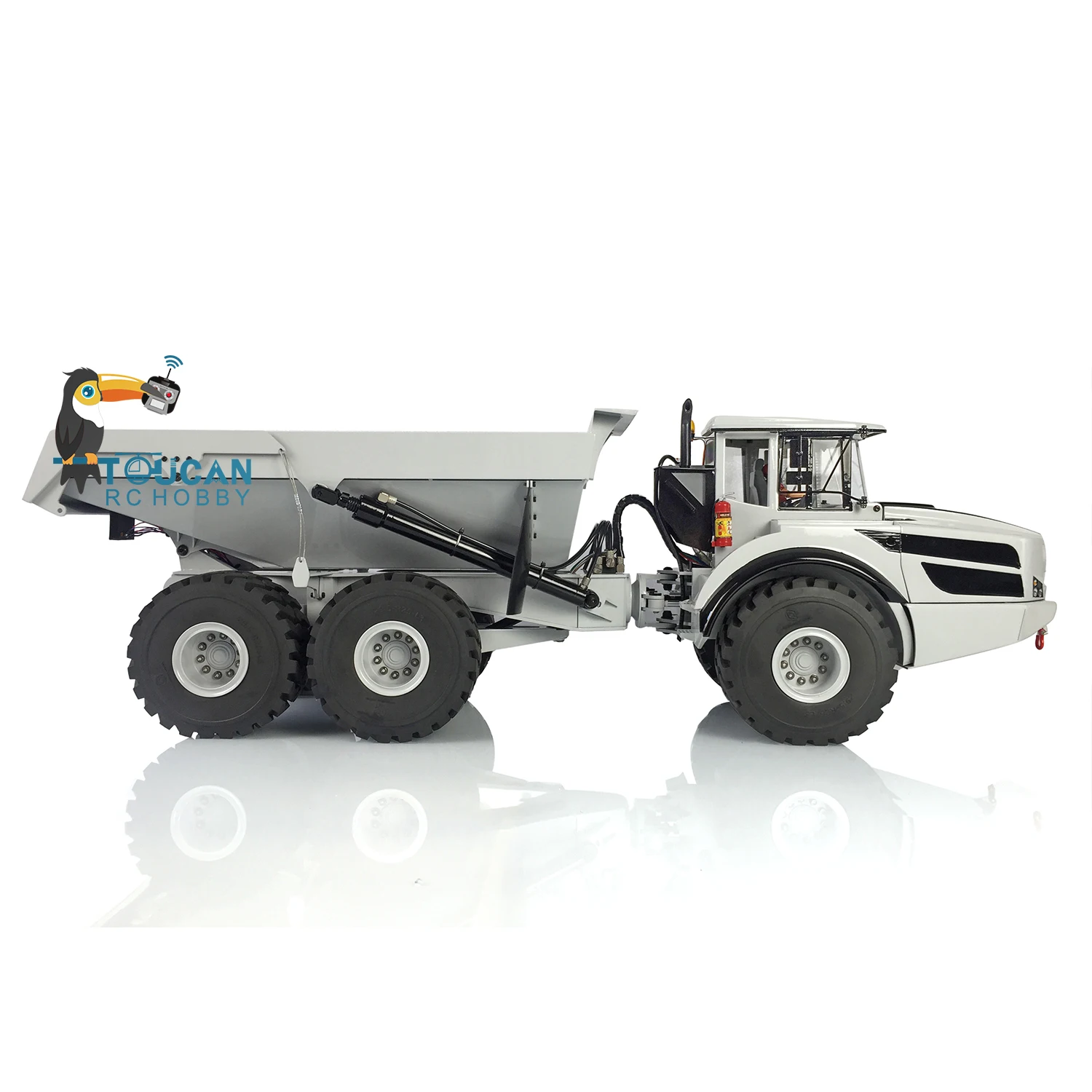 1/14 Metal 6*6 RC Articulated Truck RTR Hydraulic Remote Control Dumper Car Model Motor ESC Lights Toys THZH1289 4