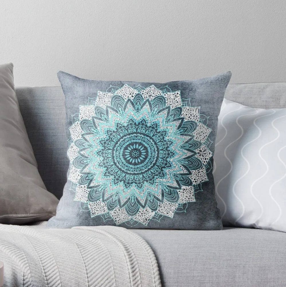 

BOHOCHIC MANDALA IN BLUE Throw Pillow Couch Cushions Pillow Case Sofa Covers