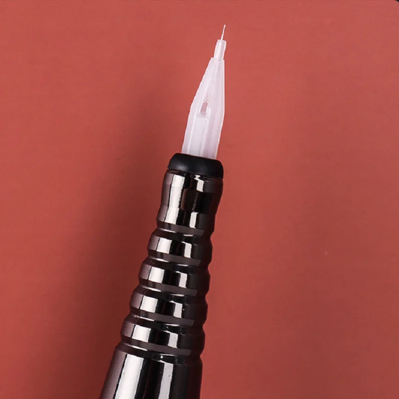 Disposable 50PCS 1RL Eyebrow Tattoo 0.35 MM Needle Caps Microblading Nozzle Tips For Semi Permanent Makeup Machine