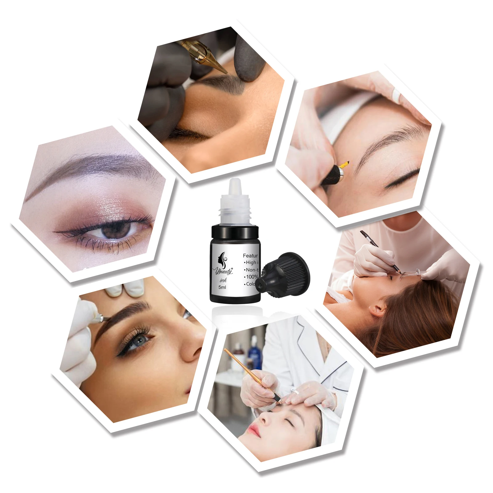 5ml Microblading Pigments Tattoo Ink Milkly Colors for Semi Permanent MakeUp Sets Tint Eyebrow Eyeliner Lips Beauty Nano Pigment