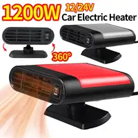 Ventilateur de Chauffage Électrique pour Voiture, Dél'offre bueur de Pare-Brise, Dégivreur, Portable, Rotatif à 1200 Degrés, 12V, 360 W 1