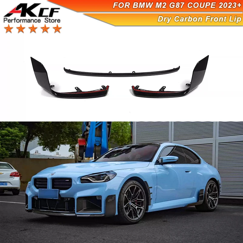 

Dry Carbon Fiber MP Style Front Lip Splitter For BMW 2 Series G87 M2 Coupe Front Bumper Splitter Lip Diffuser Cover Trim
