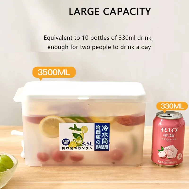 3.5 L Water Drink Dispenser Juice Container Tap Large Capacity Cold Water Pitcher Drink Dispenser cold water pitcher beverage dispenser water storage container