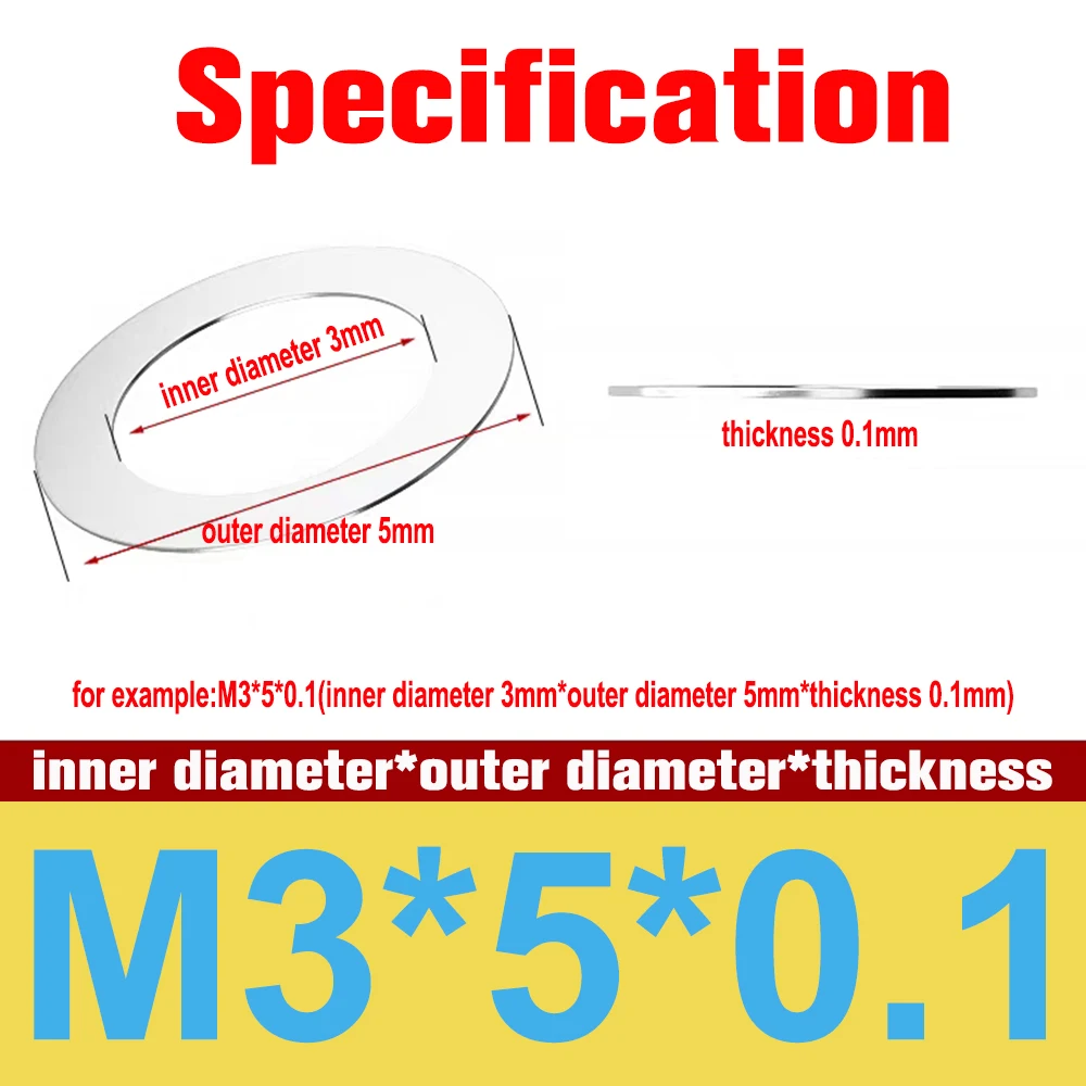 Ultra Thin Precision Stainless Steel Flat Wafer Washer Shim Gasket