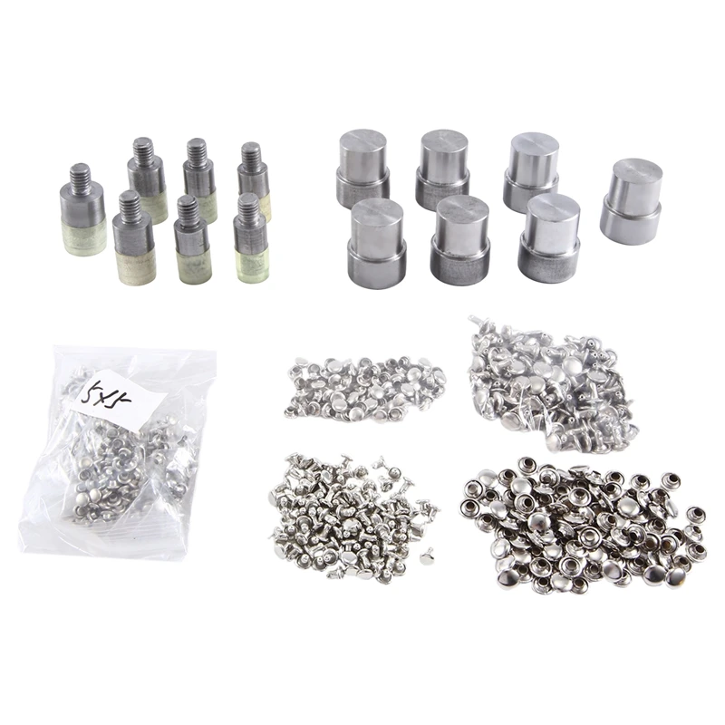 

Double Cap Rivets Dies Mould Tool For Hand Press Machine Size 5Mm 6Mm 7Mm 8Mm 9Mm 10Mm 12Mm DIY Craft Supplies Silver 7Sets