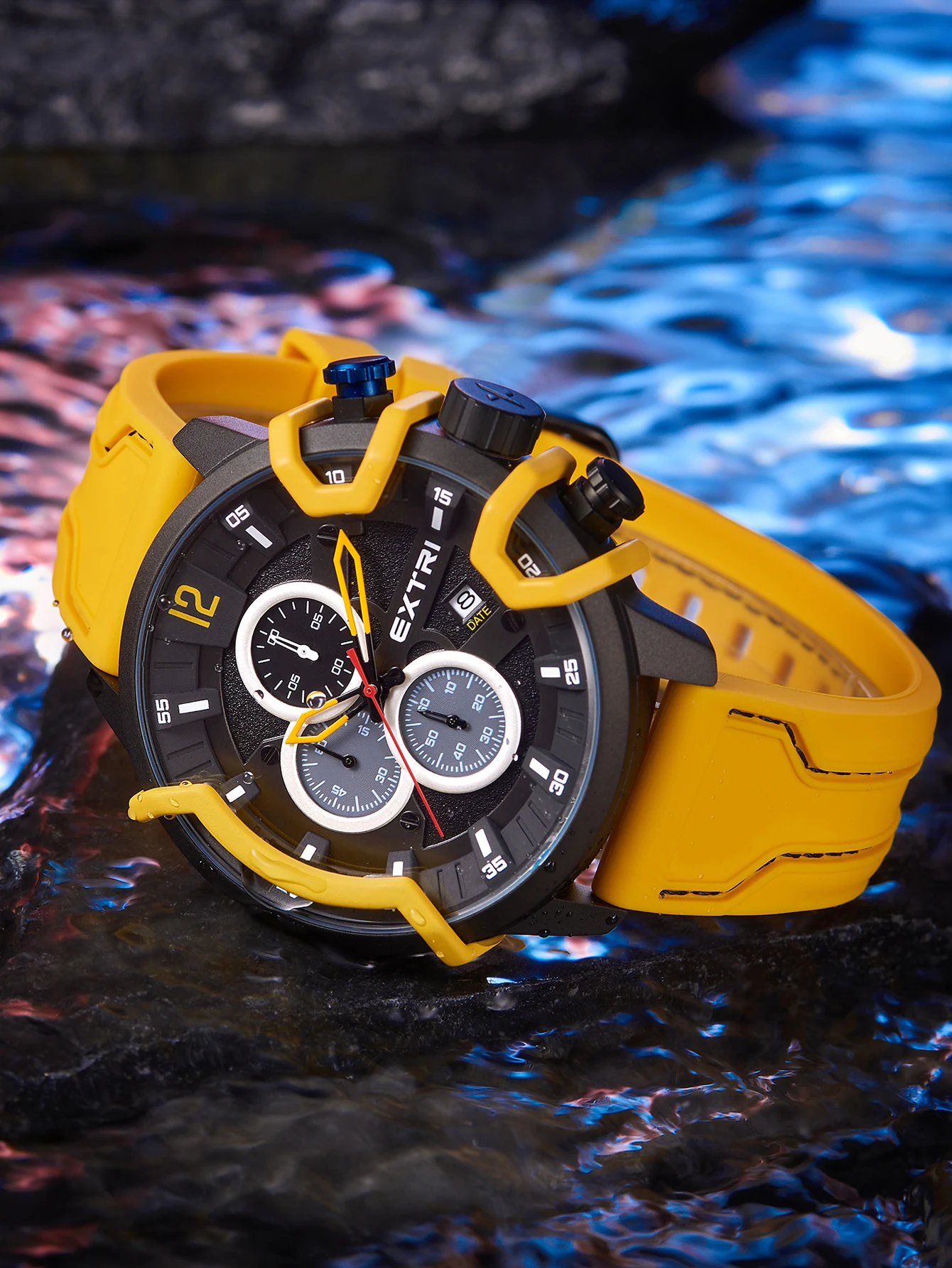 Extri Brand Factory Sale Discount Price Stainless Steel Brushed Case Luxury High Quality Waterproof  Watches Men With Box Free