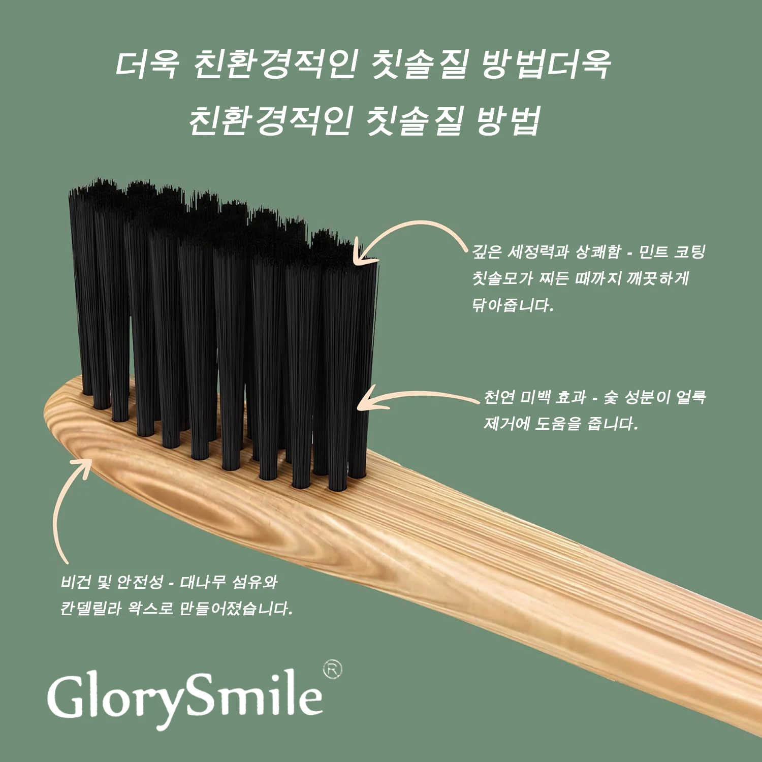 1/4개 대나무 칫솔 - BPA 프리 부드러운 칫솔모 칫솔, 친환경 천연 나무 칫솔 생분해성 칫솔모