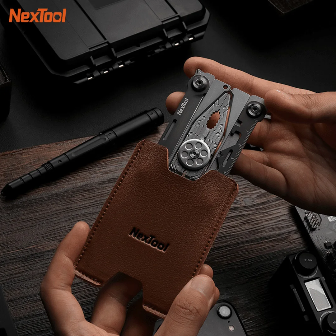 

Nextool 14 In 1 EDC Tool Screwdriver Wrench Survival Kit Knife Multi Tool Outdoor Portable Field Carry Around with Bag