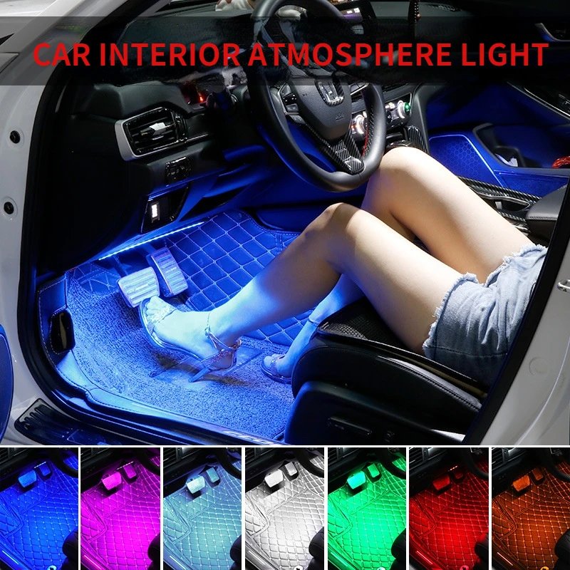 

Automotive Interior Decorative Lights LED Car Foot Light led Multicolor Music Atmosphere Lamp Ambient Lamp Remote/Voice Control