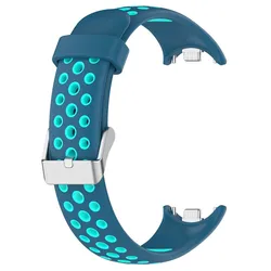 Breathable Silicone Replacement Strap for Smart Watches - Versatile Wristband Accessory (Blue mint green)