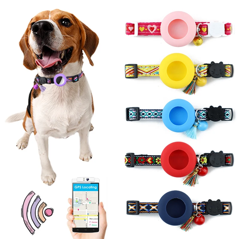 Pet Collar For Airtags Antilost Sleeve Outdoor Park Dog Cat Gps Finder