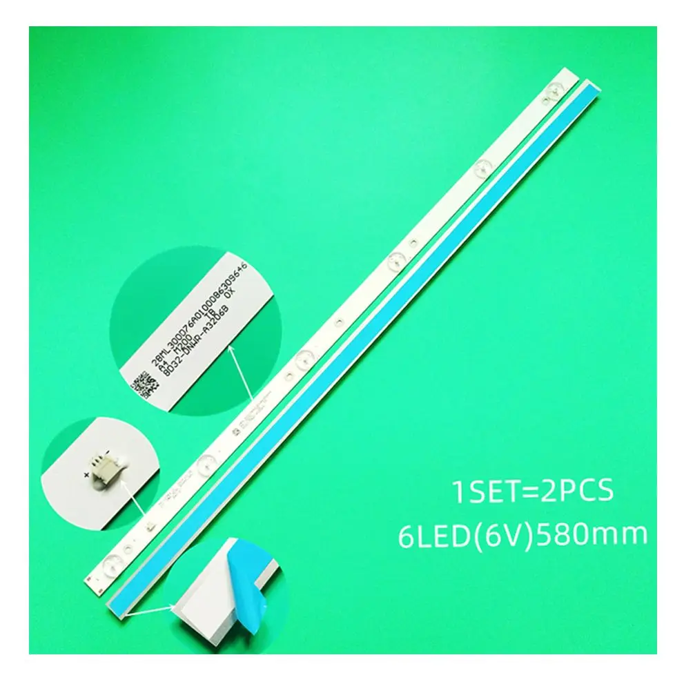 Luz de Fundo do Diodo Emissor de Luz para Polarline 32l12tc-sm 32pl54tc Pingentes da Tevê do Diodo Emissor de Luz Linhas da Escala 32hr330m06aa v5 cy 2*6 _ 3030 _ 300ma_36v