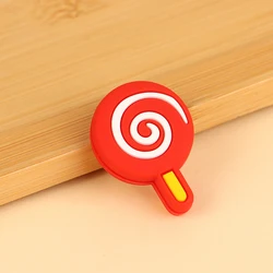 Cartoon Lolly Shape Silicone Tennis Racket Shock Absorbers (Red)